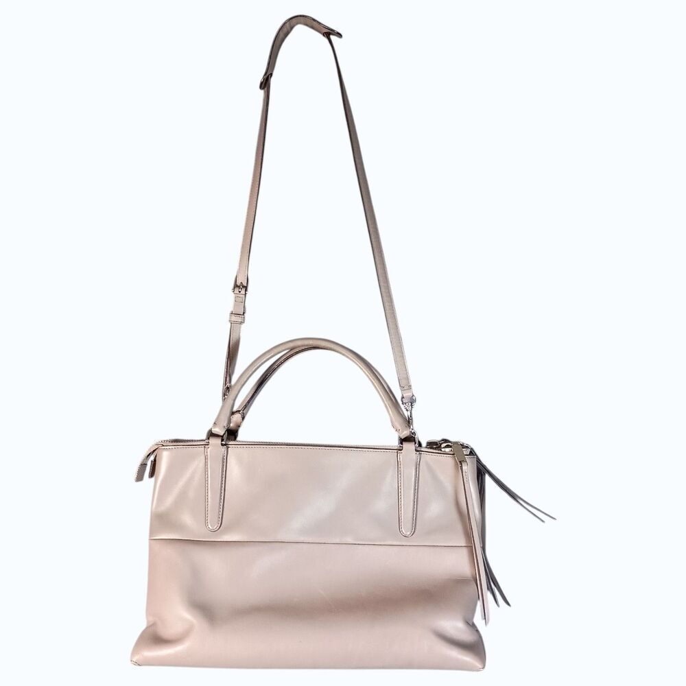 Coach The Borough Bag Shoulder Bag Tote Warm Grey Leather 30348 Retro Chic - Picture 4 of 15